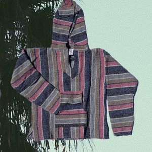 Mexican Poncho Baja Hoodie Drug Rug